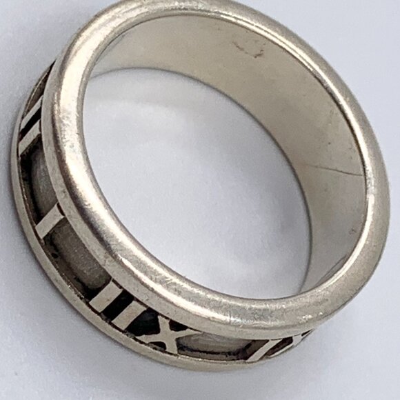 Authentic Tiffany & Co 925 Silver Atlas Medium Ring Size 6 - Picture 6 of 9